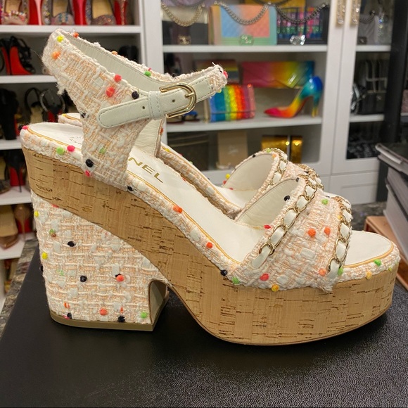 NWT CHANEL wedges, 41 - Picture 3 of 11
